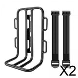 Maxbell 2xBike Front Carrier Rack Durable Cargo Pannier for Bicycle Accessories Riding