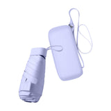 Maxbell Folding Umbrella with Case Travel Sunshade Umbrella for Outdoor Hiking Beach violet