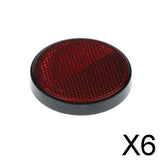 Maxbell 6xCar Truck Motorcycle Bicycle Tailer Reflector Light Reflective Strips Red
