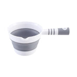 Maxbell Folding Water Ladle Dipper Scoop Cup for Garden Bathroom Camping Light Gray