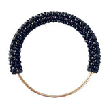 Maxbell Pearl Ring Handle Accessory Pearl Beaded Purse Handle for Purse Making Purse Black