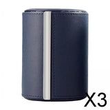 Maxbell 3xTravel Tie Case Tie Box for Men Travel Business Gift PU Leather Men Tie Case black