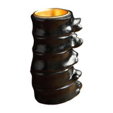 Maxbell Spine Shaped Candle Holder Halloween Ornament for Fireplace Dining Room Home Black