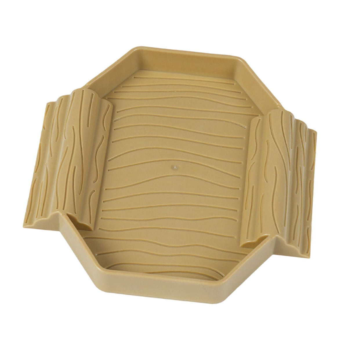 Maxbell Turtle Bathing Pool with Double Ladder Reptile Water Dish for Bearded Dragon Yellow