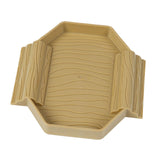 Maxbell Turtle Bathing Pool with Double Ladder Reptile Water Dish for Bearded Dragon Yellow