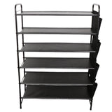 Maxbell Shoe Rack Vertical Metal Storage Organizer for Bedroom Small Space Apartment 6 Layer