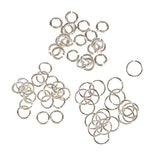 Maxbell 60 Pieces 3mm 4mm 6mm Mixed Jewelry Findings Sterling Silver Open Jump Rings