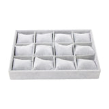 Maxbell Velvet Watch Jewelry Organizer Drawers Insert for Shelves Jewelry Exhibition Gray
