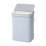 Maxbell Bamboo Laundry Basket Portable Storage Basket Bins for Bathroom Dorm College Gray