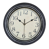 Maxbell Maxbell Antique Style Round Wall Clock Bathroom Dorm Decors 12inch Hanging Clocks Antique Argent