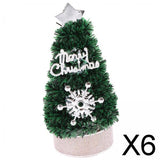 Maxbell 6x1/12 Miniature Christmas Tree Doll House Accessories for Boys Birthday Gifts Silver