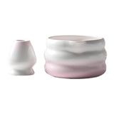 Maxbell Matcha Bowl with Whisk Holder Gift Japanese Matcha Tea Set for Matcha Powder Pink