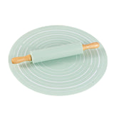 Maxbell Pastry Baking Mat and Rolling Pin Pie Crust Bake Mat for Pastry Cake Cooking