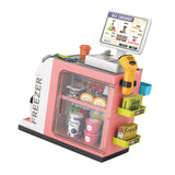 Maxbell Register Toy Checkout Counter Educational Pretend Play for Age 3-7 Kids Pink