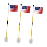 Maxbell Golf Pin Flag Hole Cup Set Putting Green Flag and Poles for Home Garden Yard 3 Set