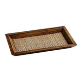 Maxbell Tea Set Tray Wooden Rustic Simple Jewelry Organizer for Breakfast Bar Office