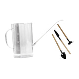 Maxbell 1.5L Watering Can Portable Long Nozzle for House Plants Flower Bonsai Plants clear