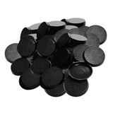 Maxbell Model Bases for Table Games Textured Circular Black Desktop Figurine Display 50pcs