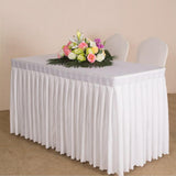 Maxbell 2x Tablecloth Table Skirt Cover For Wedding Banquet Decor White Red 47inch