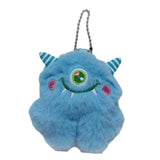 Maxbell Cute Plush Monster with Big Eyes Car Keyrings for Family Friends Boys Girls Blue