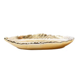 Golden Leaf Gilded Decorative Centerpiece Dish Jewelry Trinkets Tray Display