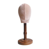 Wig Stand with Wood Base Mannequin Head Hat Stand for Salons Headpieces Home 43cm