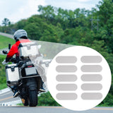 Maxbell 10x Reflective Stickers Decor Warning Sticker for Bicycle Vehicles Rain Gear Silver