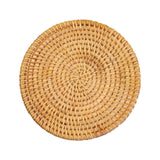 Maxbell Rattan Coaster Plate Pad Drink Coaster for Dining Table Coffee Cup Coutertop