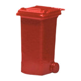 Maxbell 1/64 Scale Miniature Scenes Decoration Layout Props Realistic Mini Trash Can Red