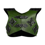 Maxbell Leather Chest Armour Costume Vest Armour for Halloween Easter Role Play Green