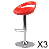 Maxbell 3x1/6 Scale Round Swivel Chair Pub Bar Stool for 12'' Action Figures Red