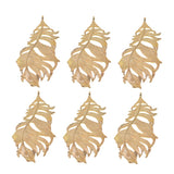 Maxbell 12Pcs Large Feather Charms Pendants DIY Bookmark Jewelry Findings Gold