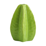 Maxbell Ceramic Flower Vase Decor Starfruit Shaped Unique for Bedroom Desktop Office Green