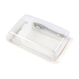 Maxbell Butter Dish with Lid Dispenser Clear Cheese Dish for Refrigerator Home Shelf