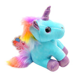 Maxbell Unicorn Plush Stuffed Keychain Animal Handbag Keyring for Girls Gift Blue