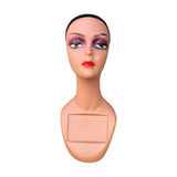 Maxbell Realistic Mannequin Head Showcase Manikin Head Bust for Hat Necklace Glasses Style B
