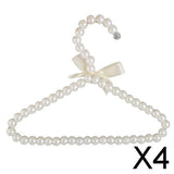 Maxbell 4xBeaded Metal Clothes Trousers Hanger Hook for Children White