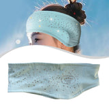 Figure Skating Headband Non Slip Portable Hair Band for Football Adults Yoga cyan blue