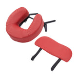 Massage Table Face Cradle and Cushion Adjustable Headrest for Salon SPA Home Red