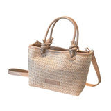 Straw Beach Bag Gift Ladies Woven Purse Tote for Outdoor Pool Music Festival Beige