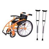 Maxbell Crutchs Wheelchair Models Experiment Stem Projects Toy Doll House Accessories Orange