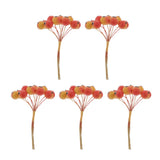 Maxbell 50pcs Berry Artificial Flower Berries Holiday Home Xmas Decor Garland Orange