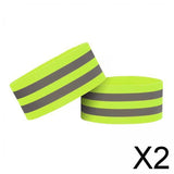 Maxbell 2xReflective Bands Adjustable Safety Reflector Tape Straps for Arm Leg Jogging