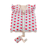 Maxbell Kids Swim Vest Boys Girls Swim Jacket for Beach Playing  Striped  heart