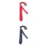 Maxbell 2x Mens Tie Embroidered Trendy Soft Clothes Tie for Wedding Father's Day