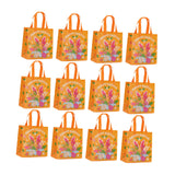 12Pcs Easter Gift Bags Goodie Bags for Celebrations Easter Egg School Events Orange
