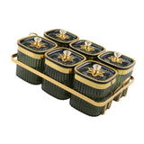 Maxbell Dried Fruit Plate Nordic Appetizer Serving Tray for Home Kitchen Dining Room Green