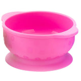 Maxbell Maxbell Solid Color Food-Grade Silicone Baby Bowls with Suction Cup Base 280ml Pink