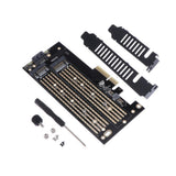 Dual M.2 PCIe Adapter NVME M Key or SATA B Key to PCI-e x4 Expansion Card Support 22110 2280 2260 2242 2230 - Aladdin Shoppers
