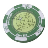 Maxbell Golf Ball Marker Round Bubble Level High Precisions Golf Putting Green Reader green